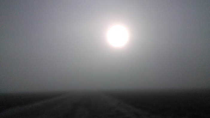 Gray fog and sun 2